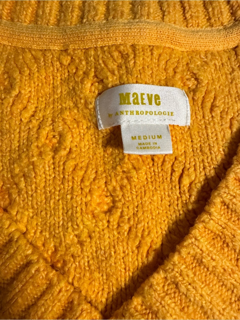 ANTHROPOLOGIE MAEVE YELLOW KNIT SWEATER